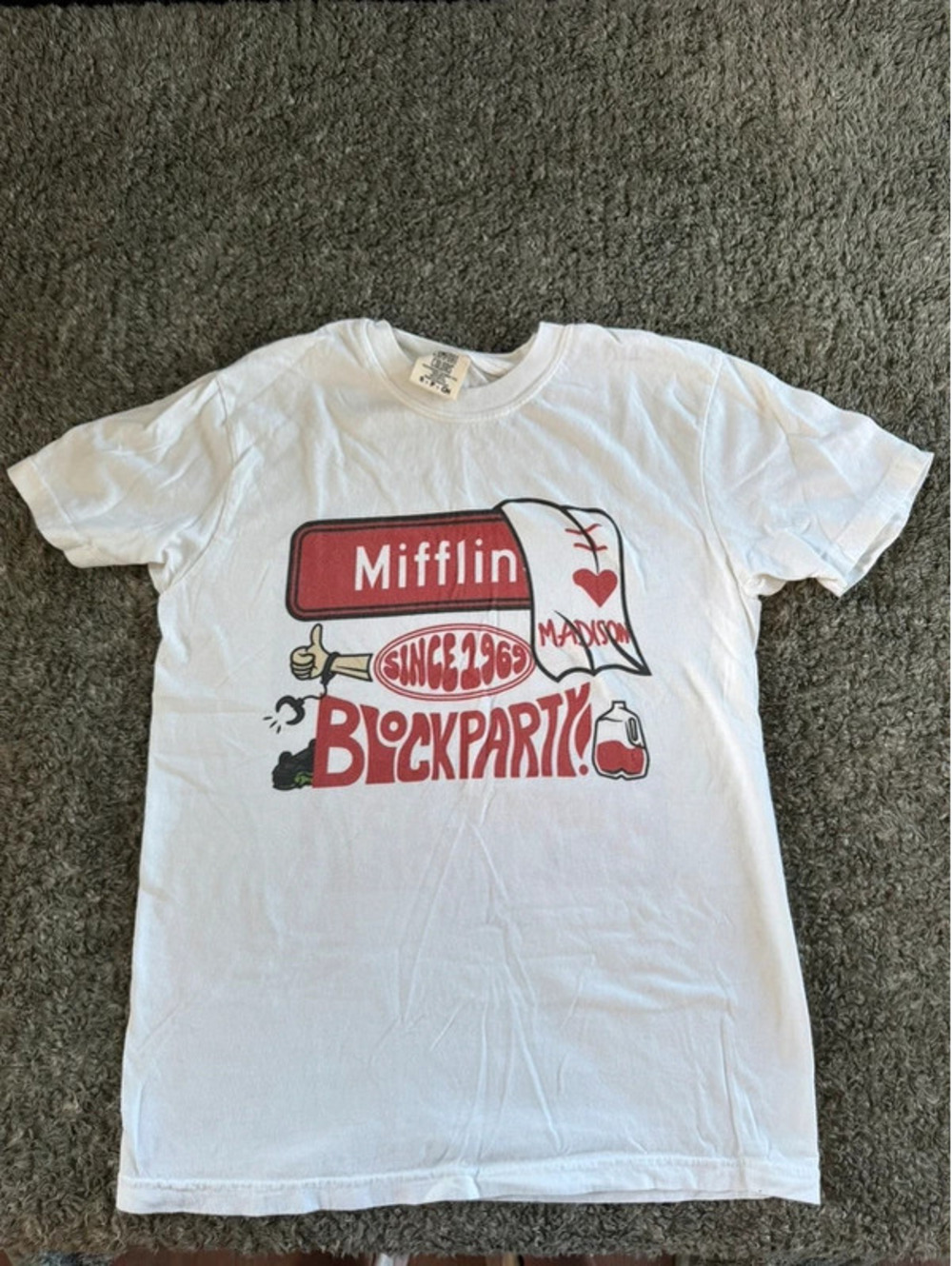 Comfort Colors Mifflin Blockparty 1969 Graphic T-Shirt Size S